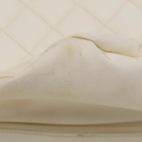 Chanel White Vintage Classic Single Flap Bag Quilted Caviar Jumbo - Picture 14 of 14